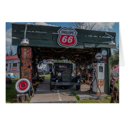 Antique Car and Pump (Front Horizontal)