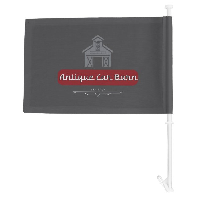 Antique Car Barn - Car Flag (Back)