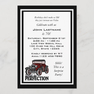 Antique Car Birthday Invite