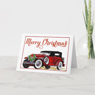 Antique Car Christmas Card
