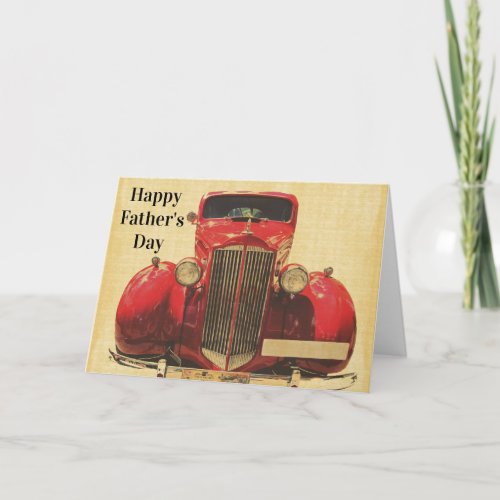 Antique Car Fathers Day Card