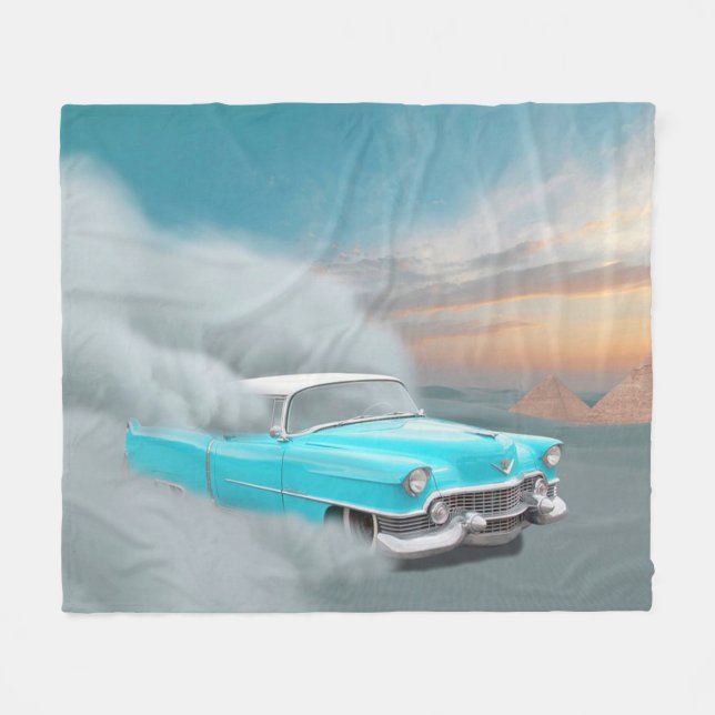 Antique Car Fleece Blanket (Front (Horizontal))