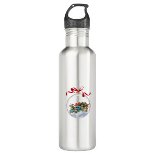 Antique Car in a Clear Christmas Bauble Stainless Steel Water Bottle