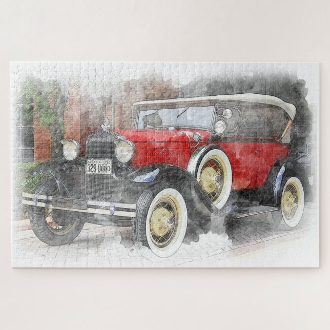 Antique Car Jigsaw Puzzle (Horizontal)