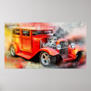 Antique Car Poster