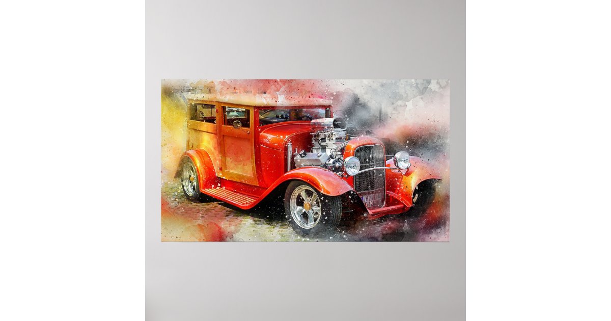 Antique Car Poster | Zazzle