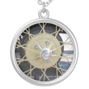 Antique Car Wire Wheel Necklace