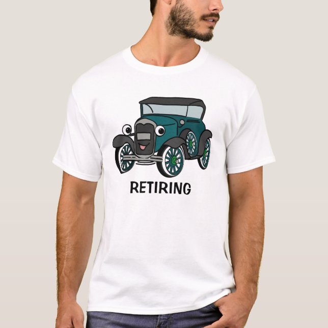 Antique Car with Customizable Text T-Shirt (Front)