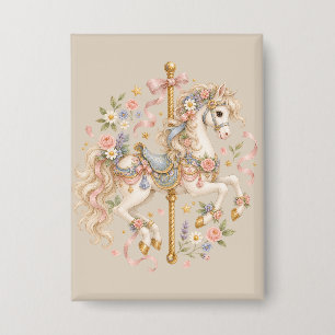 Antique Carousel Horse Cottagecore Gift Button