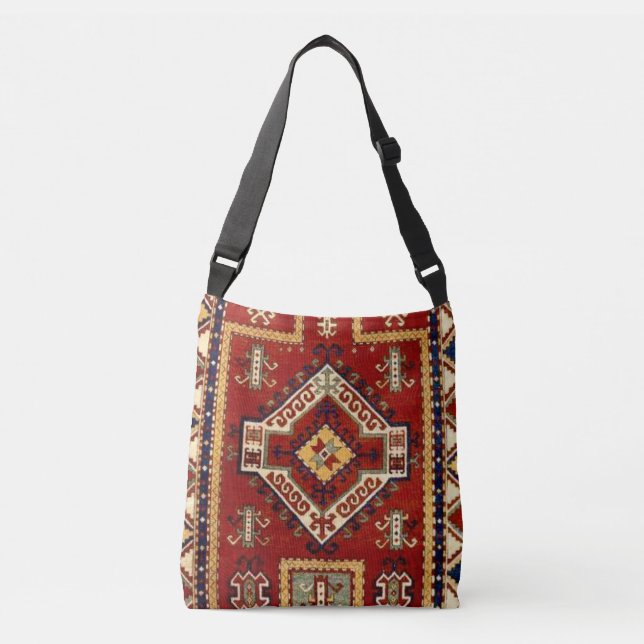 Antique Carpet Rug Crossbody Bag (Front)