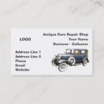 Antique Cars Repair Shop Collector Business Card at Zazzle