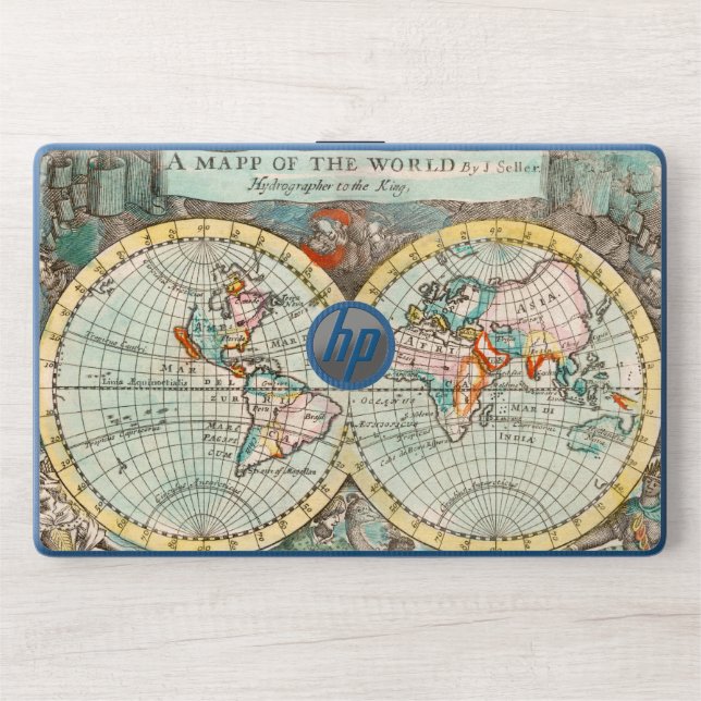 Antique Cartography HP Laptop Skin (Front)