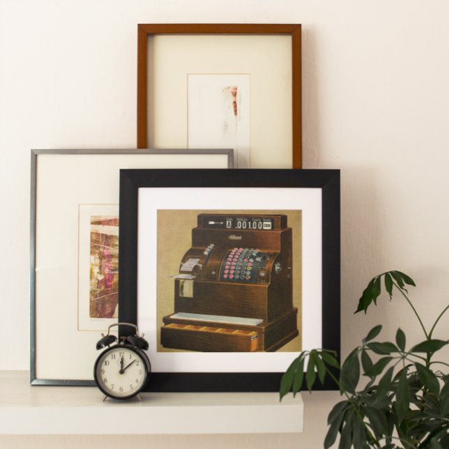 Antique Cash Register, Vintage Retail Business Poster (Creator Uploaded)