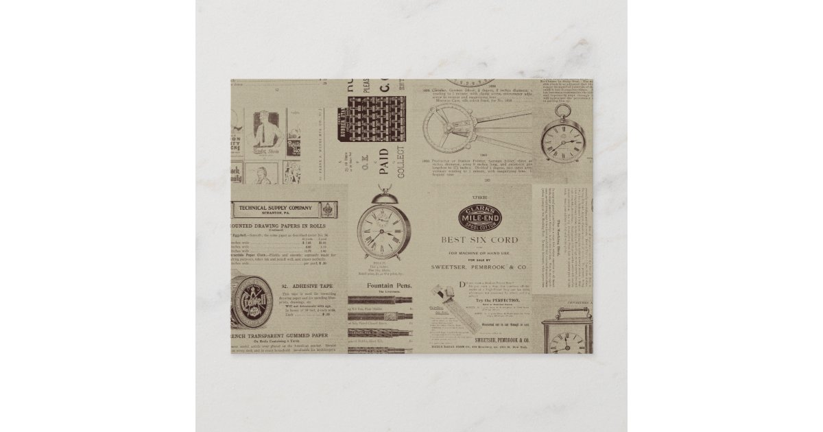 Antique Catalog Pages Postcard Zazzle