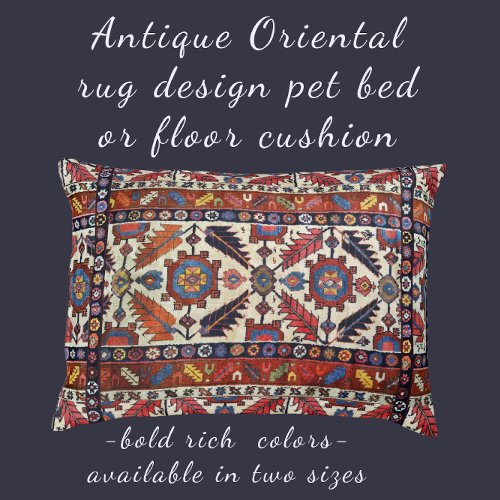 Antique Caucasian Oriental Rug Design Pet Bed