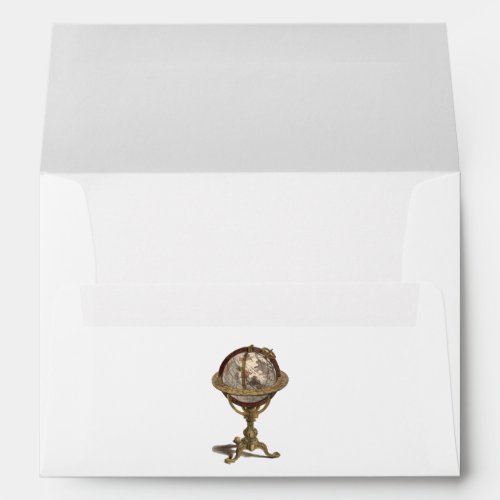 Antique Celestial Globe White BG A7 5x7 Envelope