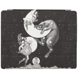 Antique Celestial Moon Goddess & Ursa Major Bear iPad Smart Cover
