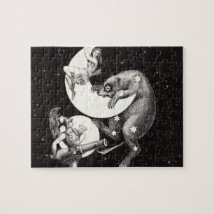Antique Celestial Moon Goddess & Ursa Major Bear Jigsaw Puzzle