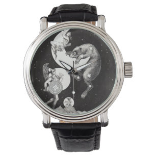 Antique Celestial Moon Goddess & Ursa Major Bear Watch