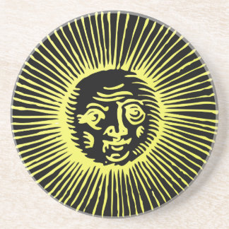 Antique Celestial Sunburst Drink Coaster