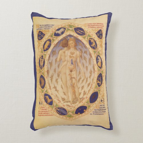 Antique Celestial Zodiac Chart Vintage Astrology Accent Pillow