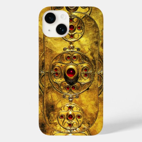 ANTIQUE CELTIC WARRIOR SHIELD WITH RUBY GEM STONES Case_Mate iPhone 14 CASE