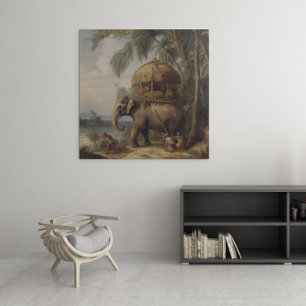 Antique Ceremonial Elephant and Golden Howdah  Poster