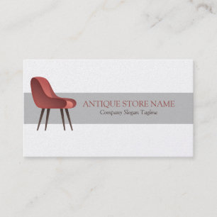 Antique chair furniture restoration business card