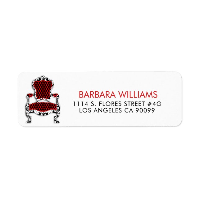 Antique chair illustration label (Front)