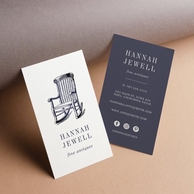 Antique Chair | Vintage Furniture Business Card (Creator Uploaded)