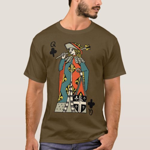Antique Character of Playing d of Clubs T_Shirt
