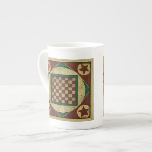 Antique Checkerboard by Ethan Harper Bone China Mug