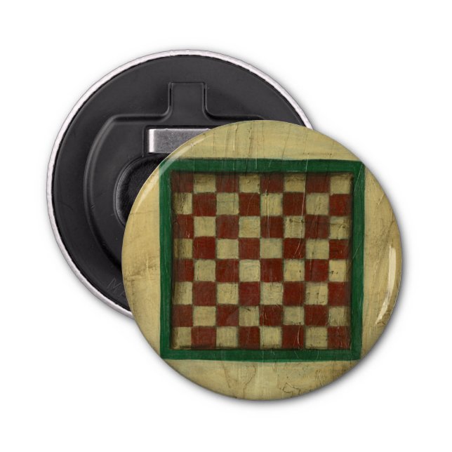 Antique Checkerboard by Ethan Harper Bottle Opener (Front)