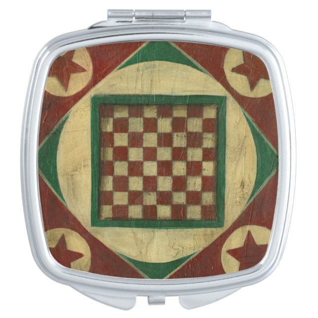 Antique Checkerboard by Ethan Harper Makeup Mirror (Front)