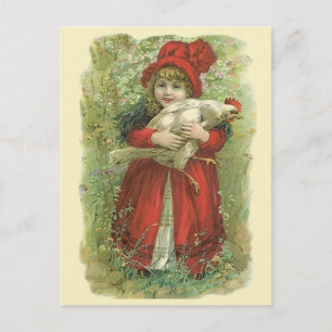 Antique Chicken Farmer Organic Egg Business PCs Postcard