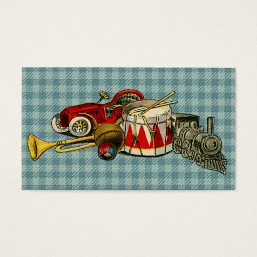 Customizable Antique Children's Toys Business Cards