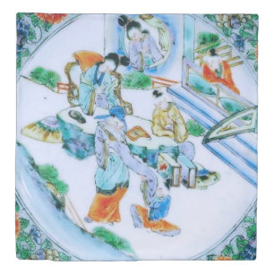 Antique Chinese Blue and White Chinoiserie Floral  Duvet Cover