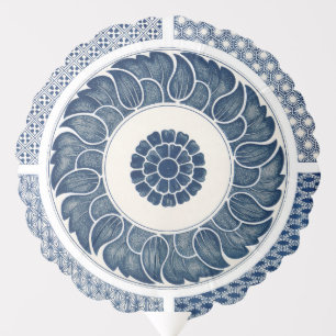 Antique Chinese Blue White Porcelain Pattern Balloon