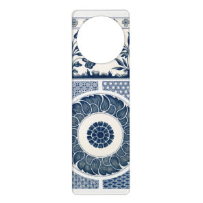 Antique Chinese Blue White Porcelain Pattern Door Hanger