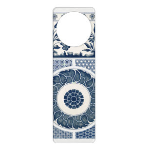 Antique Chinese Blue White Porcelain Pattern Door Hanger