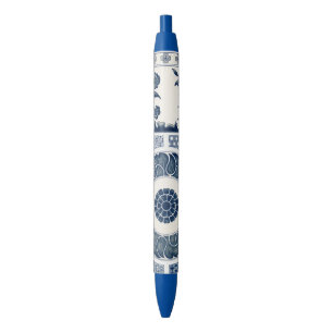 Antique Chinese Blue White Porcelain Pattern Pen