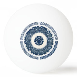 Antique Chinese Blue White Porcelain Pattern Ping Pong Ball