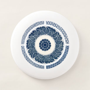 Antique Chinese Blue White Porcelain Pattern Wham-O Frisbee