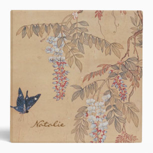 Antique Chinese Butterfly and Wisteria Binder