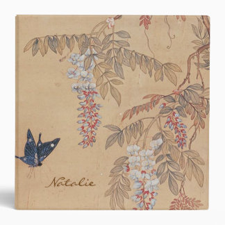 Antique Chinese Butterfly and Wisteria Binder
