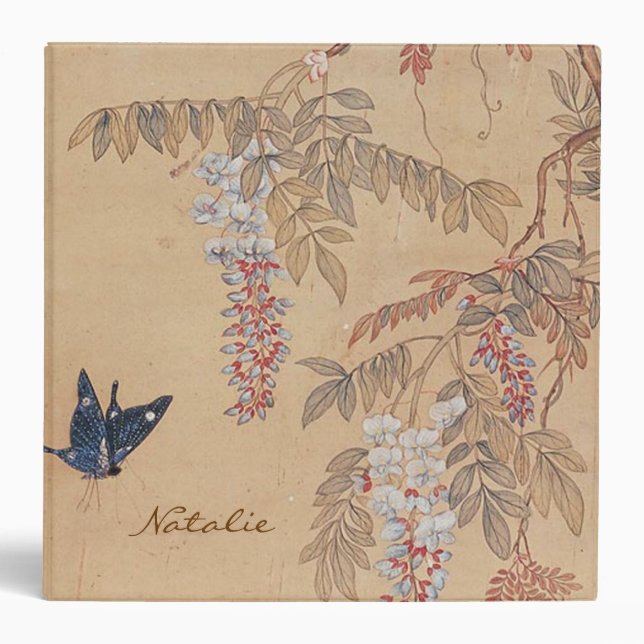 Antique Chinese Butterfly and Wisteria Binder (Front)