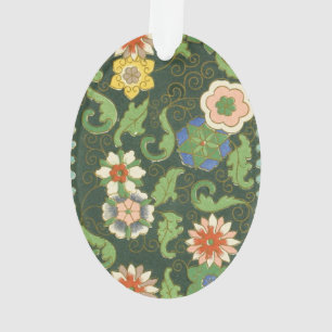 Antique Chinese Cloisonne Pattern: Jade Green Ornament