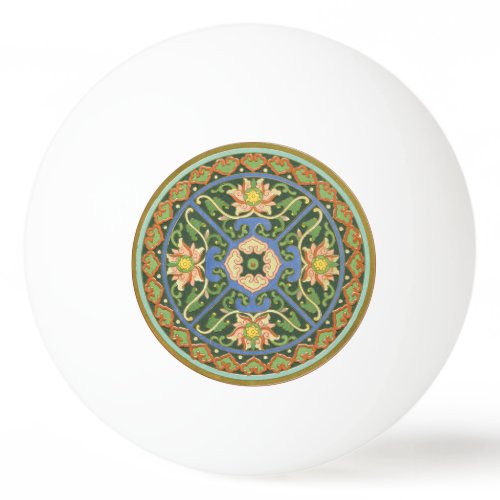 Antique Chinese Cloisonne Pattern: Jade Green Ping Pong Ball