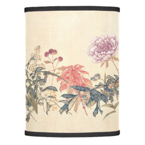 Antique Chinese Flower Painting by Ju Lian repro Lamp Shade