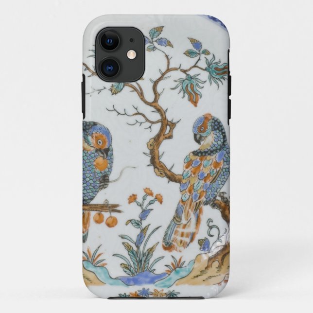 Antique chinoiserie bird porcelain china pattern Case-Mate iPhone case (Back)